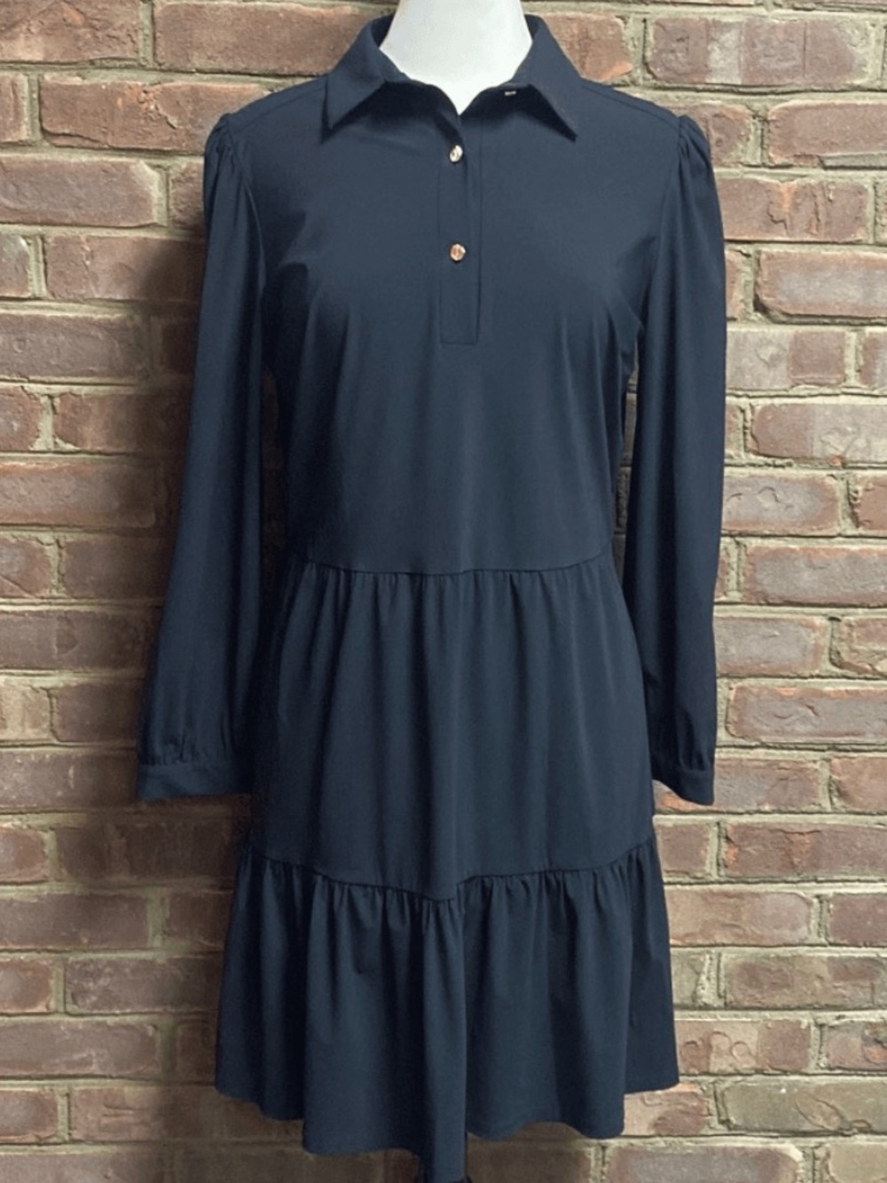 Jude Connally large black Henley dress